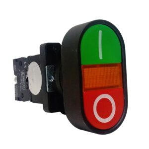 BOTÃO DUPLO ILUMINADO ARREDONDADO 220VCA 1NA+1NF