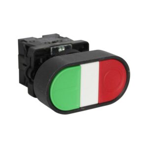 BOTÃO DUPLO SEM ILUMINAÇÃO ARREDONDADO 1NA+1NF