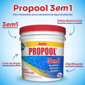 CLORO PROPOOL 3 EM 1 GRANULADO 10,0 KG HIDROALL