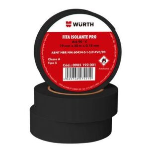 FITA ISOLANTE PRETA 19MM X 20M WURTH