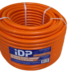 MANGUEIRA ELETR. CORRUGADA LARANJA 32MM X 25M NORMATIZADA IDP