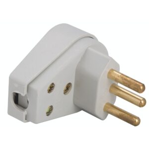 PLUGUE ANGULAR 2P+T 20A/250V CINZA
